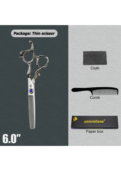 6013-İNCE Stil Univinlions 6 "ejderha Japaors Tg Makasları Profesyonel Berber Ors Saç Ors Kuaför Salonu De Kuaför (Yurt Dışından)