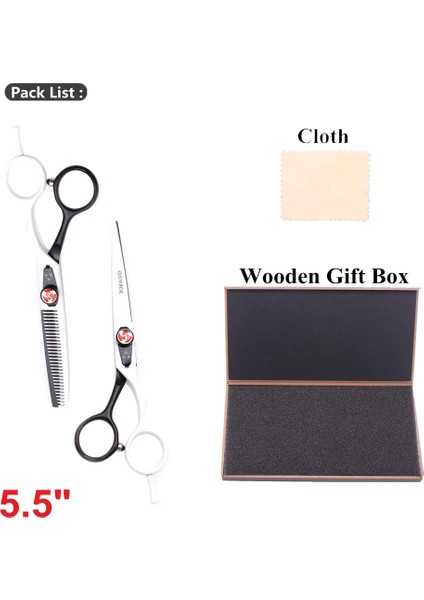 1018 Bai Dui 5.5 O Stili Profesyonel Kuaförlük Veya Saç Kesme Veya Berber Veya Tg Saç Kesimi Makas Makas Seti 1018# (Yurt Dışından)