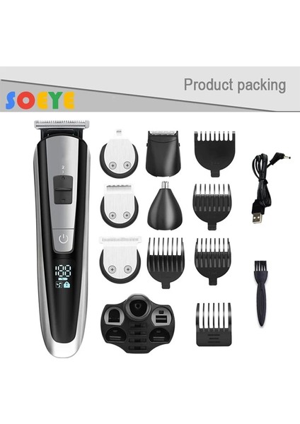 RFC-1611 Tarzı Bakım Seti Saç Düzeltici Elektrikli Kesme Makinesi Saç Kesme Makinesi Profesyonel Düzeltici Tıraş Sakal ve Erkekler Için Trime (Yurt Dışından)