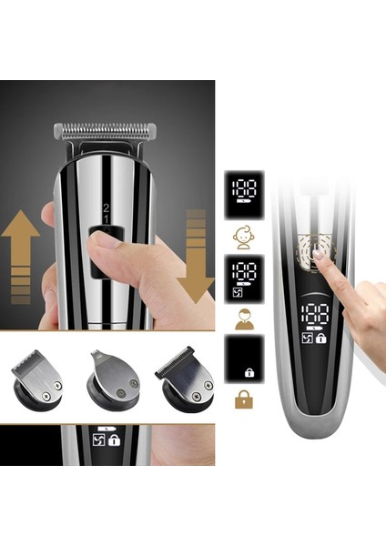 RFC-1611 Tarzı Bakım Seti Saç Düzeltici Elektrikli Kesme Makinesi Saç Kesme Makinesi Profesyonel Düzeltici Tıraş Sakal ve Erkekler Için Trime (Yurt Dışından) fiyatları