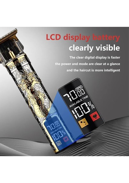 Beyefendi Tarzı Kuaför LCD Elektrors USB Şarj Elektrors Retro Yağ Kafa Oyma Kuaför Üreticisi Bakım (Yurt Dışından)