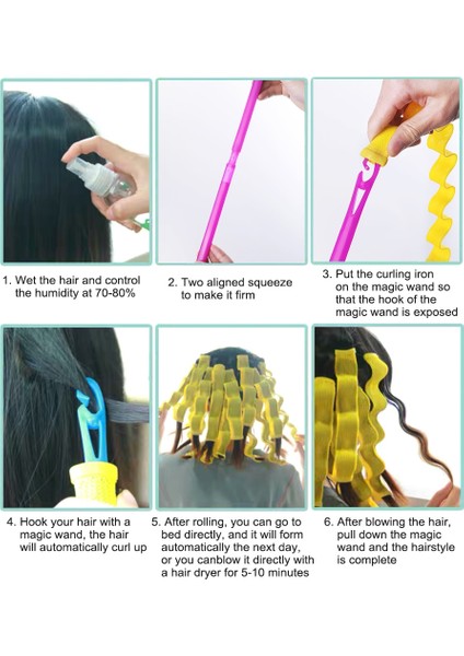 65CM Tarzı Dıy Sihirli Saç Maşaları Seti cm Taşınabilir Saç Modeli Rulo Çubukları Dayanıklı Güzellik Makyaj Curling Saç Şekillendirici Araçları (Yurt Dışından) indirimleri