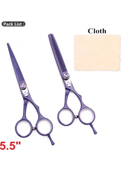 1018 Zi Dui 5.5 Stili Profesyonel Kuaförlük Veya Saç Kesme Veya Berber Veya Tg Saç Kesimi Makas Makas Seti 1018# (Yurt Dışından)