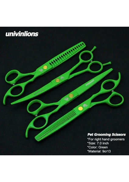 Yeşil Yoğun Diş Stili 7 "evcil Köpek Kedi Kesme Ors Berber Yukarı Kavisli Makaslar Makası Düz Dişler Tg Ors Evcil Köpek Gromming Ors Seti (Yurt Dışından) fiyatları