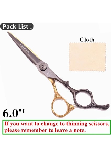 A9026 Heijin C 6.0n Stili '' Saç Veya Profesyonel Berber Veya Japon Tg Makası Saç Kesme Kuaförlük A1029 (Yurt Dışından)