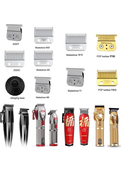 M5M5FM10 Bıçak Stili T Madeshow Popbarbers Profesyonel Saç Kesme Makinesi 0mm Bıçak Standart Saç Kesme Makinesi Değiştirilebilir Kesici Kafa (Yurt Dışından) fiyatları