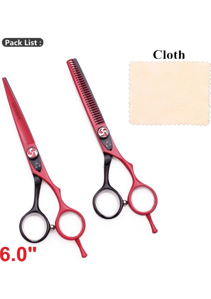 1018 Hong Dui 6.0 Stili Profesyonel Kuaförlük Veya Saç Kesme Veya Berber Veya Tg Saç Kesimi Makas Makas Seti 1018# (Yurt Dışından)