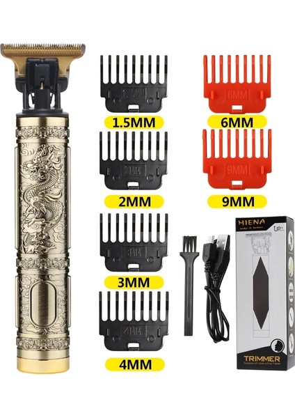 Ejderha Stili T9 USB Elektrikli Saç Kesme Makinesi Şarj Edilebilir Yeni Saç Kesme Makinesi Adam Tıraş Makinesi Giyotin Erkekler Için Berber Profesyonel Sakal Düzeltici (Yurt Dışından)