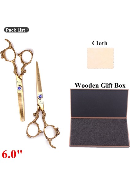 9003 Jin Dui 6.0 He Stili Saç Kesme Veya Profesyonel Kuaförlük Veya Berber Tg Saç Veya Saç Makası Ejderha Sapı 9003# (Yurt Dışından)