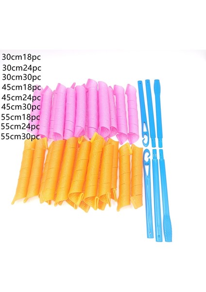 30CM24PC Tarzı (Cm)Sihirli Leverag Saç Bigudi Isısız Bukleler Dalga Saç Silindirleri Saçlar Için Kıvırcık Saç Ürünleri Bukle Modelleyici (Yurt Dışından) fırsatları
