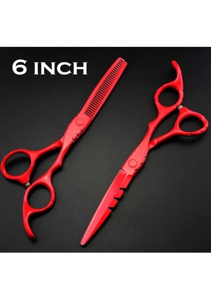 Kırmızı Stil Profesyonel Japa Kırmızı Kesme + Tg Saç Ors Berber Makası Kuaförlük Ors Seti (Yurt Dışından)