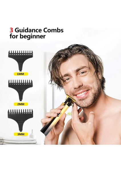Altın LCD Tarzı Sıcak Satış Yeni Elektrikli Saç Kesme Makinesi USB Şarj Edilebilir 0mm Tıraş Makinesi Sakal Düzeltici Profesyonel Erkek Saç Kesme Makinesi Berber (Yurt Dışından) modelleri