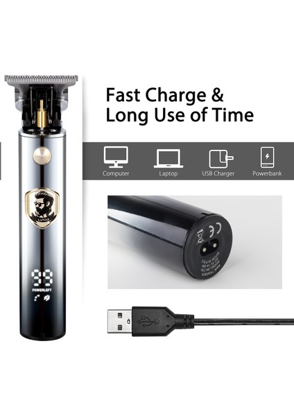 Altın LCD Tarzı Sıcak Satış Yeni Elektrikli Saç Kesme Makinesi USB Şarj Edilebilir 0mm Tıraş Makinesi Sakal Düzeltici Profesyonel Erkek Saç Kesme Makinesi Berber (Yurt Dışından) fırsatları