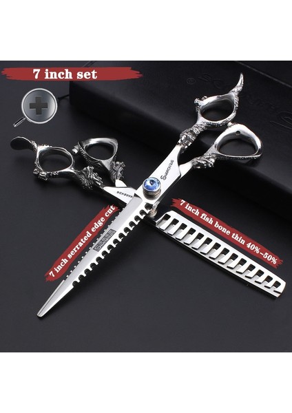 Kırmızı Stil Sharonds 7 Inç Kuaförlük Veya Büyük Kesim ve Ince ve Ince Kesim Kaymaz, Aşınmaya Dayanıklı ve Paslanmayan Özel Logo Saç Kesimleri (Yurt Dışından) modelleri