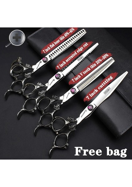 Kırmızı Stil Sharonds 7 Inç Kuaförlük Veya Büyük Kesim ve Ince ve Ince Kesim Kaymaz, Aşınmaya Dayanıklı ve Paslanmayan Özel Logo Saç Kesimleri (Yurt Dışından) fırsatları