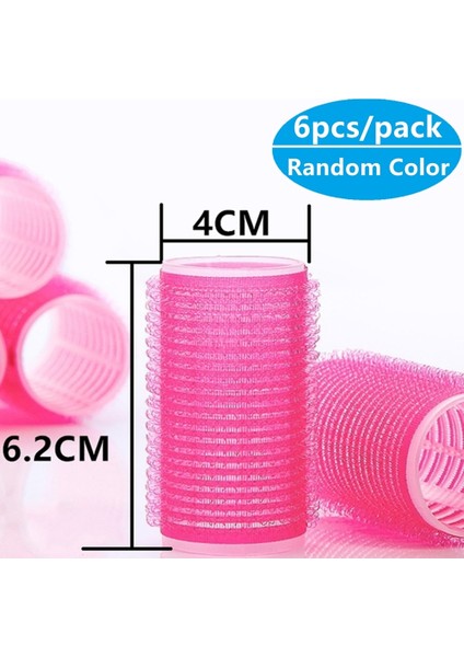 4cm x 6pcs Tarzı Saç Silindirleri Kendinden Tutuşlu Saç Bukle Maşaları Tembel Bigudi Ipek Kıvırma Kurdelesi Saç Silindiri Isısız Kıvırma Çubuğu Kafa Bandı Saç Şekillendirme Araçları (Yurt Dışından)