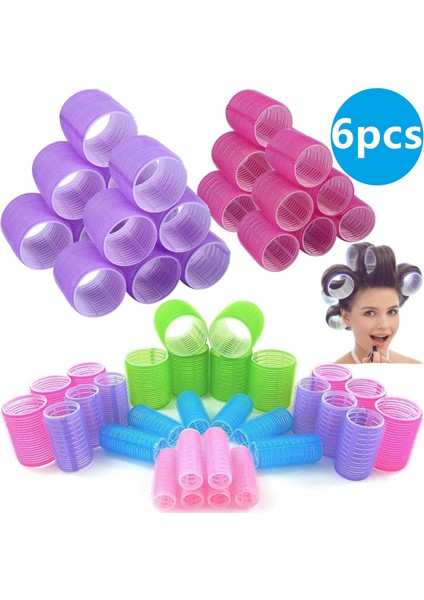 4cm x 6pcs Tarzı Saç Silindirleri Kendinden Tutuşlu Saç Bukle Maşaları Tembel Bigudi Ipek Kıvırma Kurdelesi Saç Silindiri Isısız Kıvırma Çubuğu Kafa Bandı Saç Şekillendirme Araçları (Yurt Dışından) fiyatları