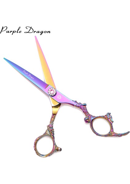 9005 Yin-T-5.5n Stili Saç Ors Rainbow Purple Dragon 6" Japa# Berber Tg Makası Berber Kuaförlük Veya Saç Kesme Veya (Yurt Dışından)
