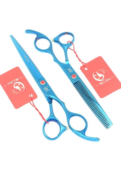 A0132A-01-70 Stili 7.0 Inç Büyük Profesyonel Kuaförlük Kesme Veya 6.5 Inç Tg Makası Salon Berberleri J Mavi Saç Tesouras A0132A (Yurt Dışından)