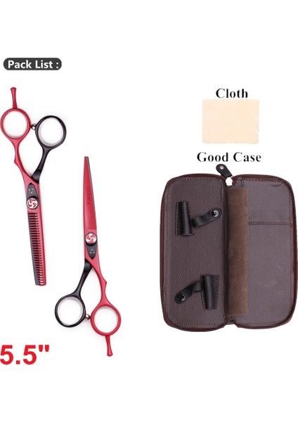 1018 Hh Dui 5.5 Bao Stili Profesyonel Kuaförlük Veya Saç Kesme Veya Berber Veya Tg Saç Kesimi Makas Makas Seti 1018# (Yurt Dışından)