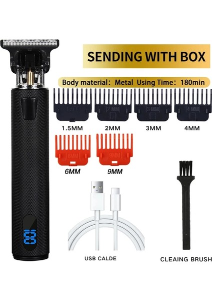 Siyah Stil Tüm Metal Vintage T9 Makinesi Kadın Saç Kesme Makinesi Kuaför Profesyonel Saç Kesimi Makinesi 0 mm Burun ve Kulak Düzeltici F Man (Yurt Dışından)