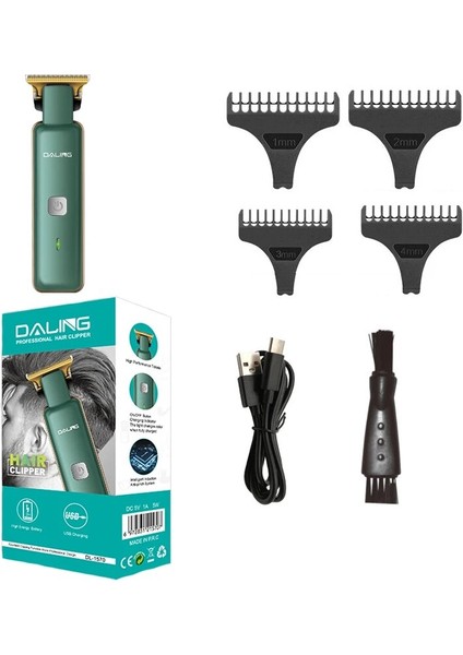 Yeşil Stil Erkekler Için Akülü Profesyonel Saç Kesme Makinesi Bakım Sakal ve Saç Kesme Makinesi Güçlü Elektrikli Saç Kesme Makinesi Şarj Edilebilir (Yurt Dışından)