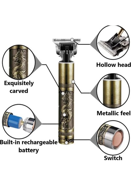Gümüş Tarzı Km Profesyonel Saç Kesme Berber Saç Düzeltici Erkekler Için Retro Buda Akülü Kenar Elektrikli Saç Kesme Makinesi (Yurt Dışından) fiyatları