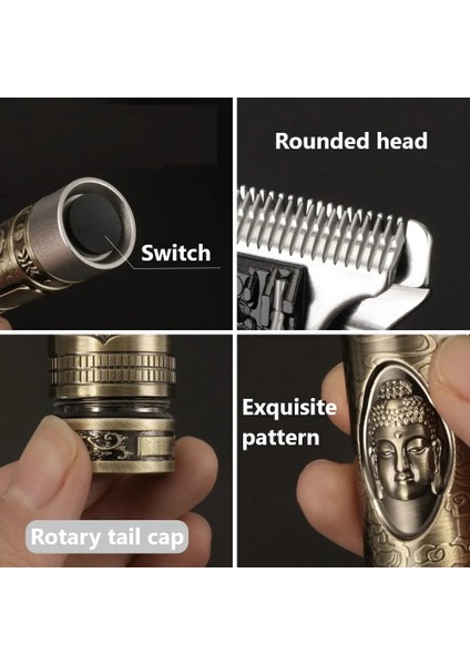 Gümüş Tarzı Km Profesyonel Saç Kesme Berber Saç Düzeltici Erkekler Için Retro Buda Akülü Kenar Elektrikli Saç Kesme Makinesi (Yurt Dışından) fırsatları