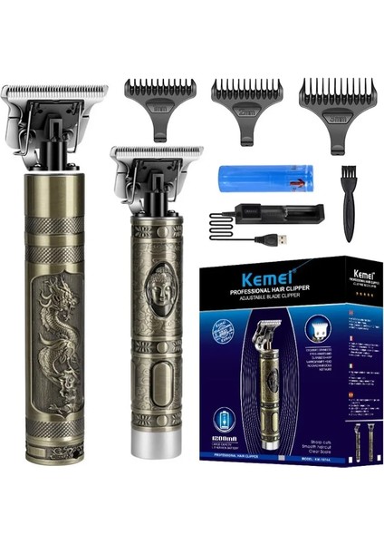 Gümüş Tarzı Km Profesyonel Saç Kesme Berber Saç Düzeltici Erkekler Için Retro Buda Akülü Kenar Elektrikli Saç Kesme Makinesi (Yurt Dışından) indirimleri