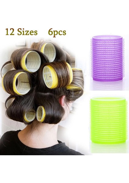 4.8cm Rastgele Renk Stili Saç Silindirleri Salon Saç Giydirme Self Tutma Kıvırıcıları Kadınlar Için Dıy Kendi Saç Modeli Yapışkan Sarılmak Aracı Rastgele Renk (Yurt Dışından)