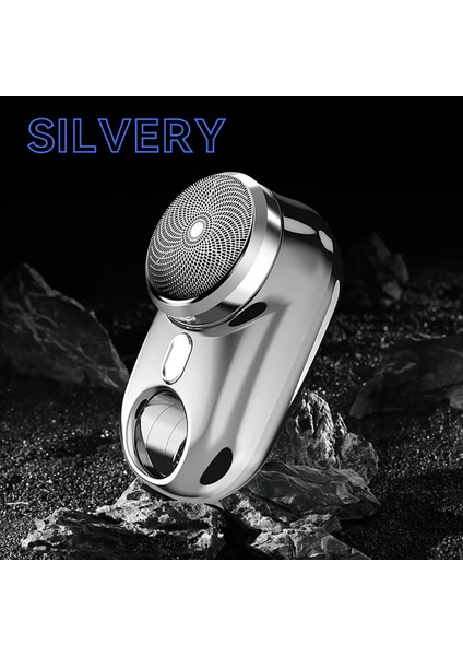 Gümüş Tarzı Maver Taşınabilir Elektrikli Tıraş Makinesi Yükseltme Seyahat Elektrikli Tıraş Makinesi Cep Elektrikli Tıraş Makinesi Şarj Edilebilir Maver Erkekler (Yurt Dışından)