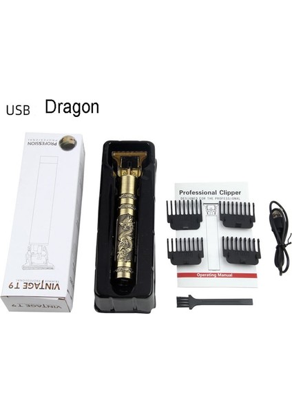 Ejderha Tarzı USB T9 Saç Kesme Profesyonel Elektrikli Saç Düzeltici Berber Tıraş Makinesi Düzeltici Sakal 0mm Erkekler Erkekler Için Saç Kesme Makinesi (Yurt Dışından)