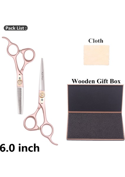 9105 Jin D-6h Stili Berber Profesyonel Veya Mor Ejderha Japonya Çelik Kesme Veya Kuaförlük Tg Makası Gül Altın 9105# (Yurt Dışından)