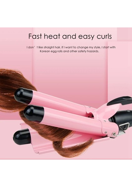 Yeni Pembe 20 mm Ab Stili mm Saç Maşası Seramik Üçlü Varil Saç Bigudi Ütüler Saç Dalgası Waver Şekillendirici Araçları Profesyonel Saç Şekillendirici Değnek (Yurt Dışından) indirimleri