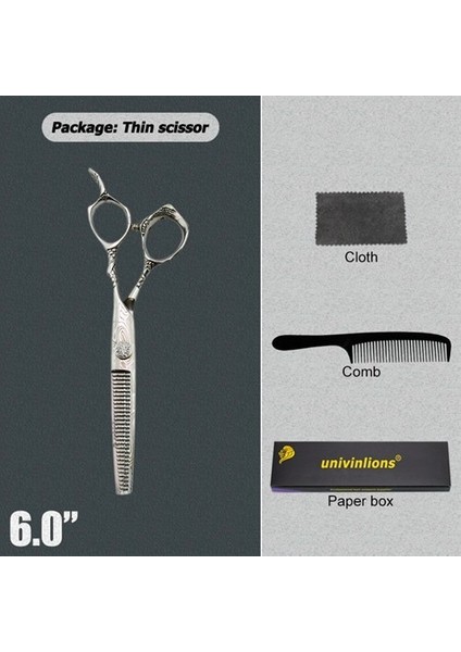 6012-İNCE Stil Univinlions 6 "ejderha Japaors Tg Makasları Profesyonel Berber Ors Saç Ors Kuaför Salonu De Kuaför (Yurt Dışından)