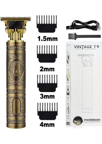 Gri Tarzı Yakın Kesim Dijital Kuaför Elektrikli Saç Kesme Makinesi Profesyonel Berber Erkekler Saç Düzeltici Şarj Edilebilir 0mm T-Bıçak Makinesi (Yurt Dışından)