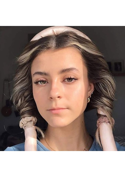 B Klipsiz 05 Stili Heatless Curling Rod Headband - Lazy Curler Set No Heat Curls Silk Ribbon Hair Rollers Sleeping Soft Headband Wave Hair Curlers (Yurt Dışından) fırsatları