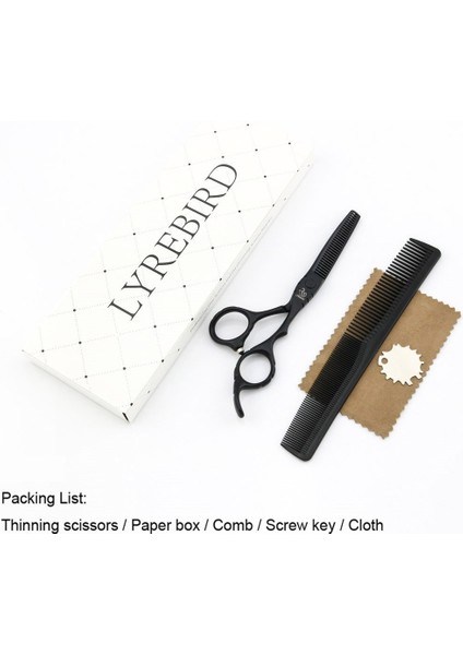 5.5'i Kutu Stiliyle Kesme Saç Veya Siyah Inch Saç Makası Düz ​​vida Mavi Veya Kırmızı Taş Kaymaz Sap Lyrebırd Yeni (Yurt Dışından) fırsatları