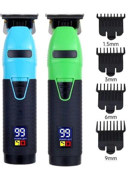 Yeşil Stil Yeni Erkek Ev Yağ Kafa Kesme Makinesi LCD Dijital Ekran Elektrikli Berber Saç Düzeltici Yüksek Güçlü Gravür Kesme Kuaför Salonu Için (Yurt Dışından) modelleri