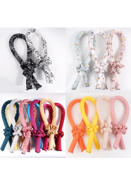 14 Çiçek Stili Slik Saten Isısız Saç Bigudi Kafa Kadınlar Için Saç Sarma Kıvırma Şerit Kız Scrunchies Şapkalar Saç Aksesuarları Curl Bar (Yurt Dışından) indirimleri