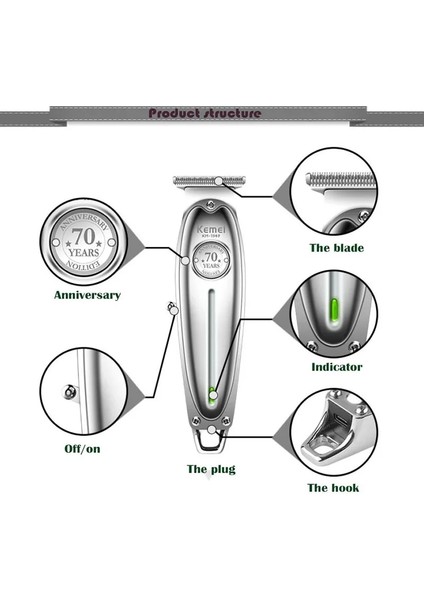 KM-1949J Tarzı Tüm Metal Saç Düzeltici Profesyonel Kesme Makinesi Berber Şarj Edilebilir Erkekler Elektrikli Sakal Tıraş Makinesi Kel Kafalı Saç Kesme Makinesi (Yurt Dışından) modelleri