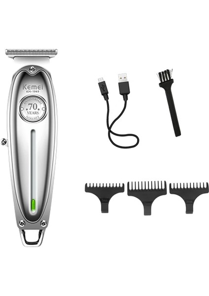 KM-1949J Tarzı Tüm Metal Saç Düzeltici Profesyonel Kesme Makinesi Berber Şarj Edilebilir Erkekler Elektrikli Sakal Tıraş Makinesi Kel Kafalı Saç Kesme Makinesi (Yurt Dışından) fırsatları