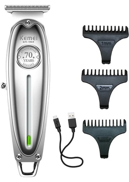 KM-1949J Tarzı Tüm Metal Saç Düzeltici Profesyonel Kesme Makinesi Berber Şarj Edilebilir Erkekler Elektrikli Sakal Tıraş Makinesi Kel Kafalı Saç Kesme Makinesi (Yurt Dışından) indirimleri