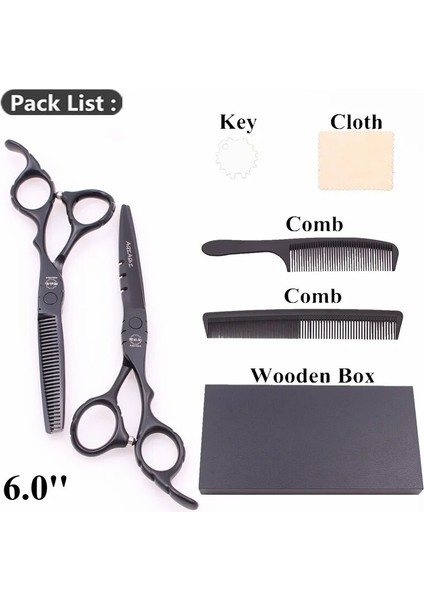 A1010 Hei Da 60H Stili 6'' Aqıabı Berber Veya Kuaförlük Veya Saç Profesyonel Kesme Makası Tg Veya Insan Saçı Veya A1010 (Yurt Dışından)