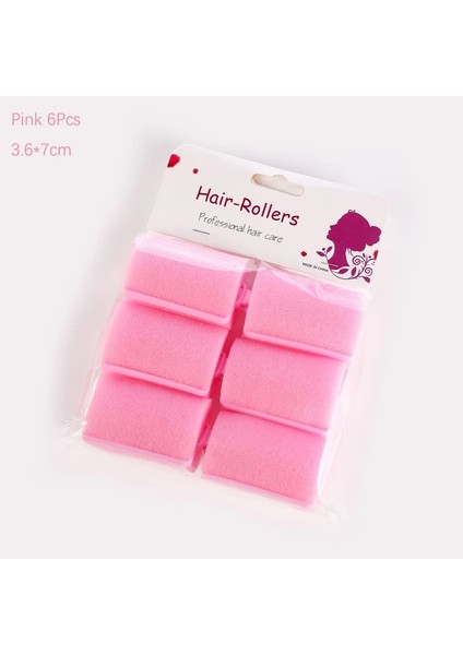 Pembe 3.6cm Tarzı Yüksek 6 Boyutları Yumuşak Sihirli Sünger Köpük Saç Silindirleri Dıy Kuaförlük Aracı Kiti Kadınlar Şekillendirici Isısız Kıvırcıklaştırıcılar Saça Zarar Vermez (Yurt Dışından)