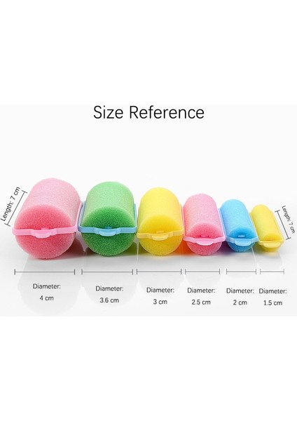 Pembe 3.6cm Tarzı Yüksek 6 Boyutları Yumuşak Sihirli Sünger Köpük Saç Silindirleri Dıy Kuaförlük Aracı Kiti Kadınlar Şekillendirici Isısız Kıvırcıklaştırıcılar Saça Zarar Vermez (Yurt Dışından)