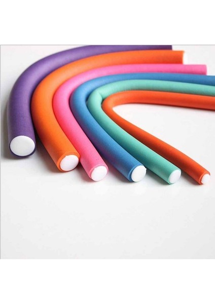 2cm Tarzı Köpük Dıy Şekillendirici Saç Silindirleri Esnek Bigudi Bendy Büküm Bukleler Aracı Modelleyici Spiral Rulo Bukleler 24CM (Yurt Dışından)