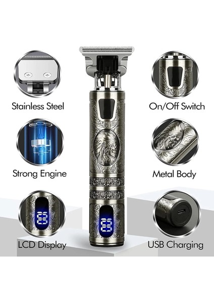 Boğa Stili T9 Clipper Giyotin Erkekler Için Elektrikli Tıraş Makinesi Erkekler Profesyonel Sakal Düzelticiler Şarj Edilebilir Saç Kesme Makinesi Saç Kesme Berber (Yurt Dışından) modelleri