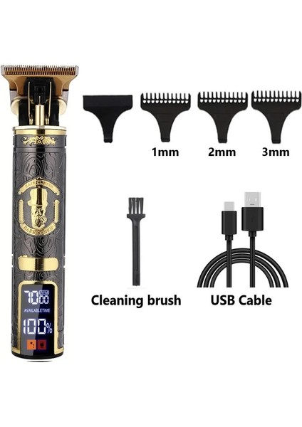 x Tarzı T9 Saç Kesme Makinesi Yeni Saç Düzeltici Erkekler Için LCD Dijital Saç Kesme Makinesi Tıraş Berber Elektrikli Tıraş Makinesi Saç Şekillendirici Aracı Biçme Makinesi (Yurt Dışından)