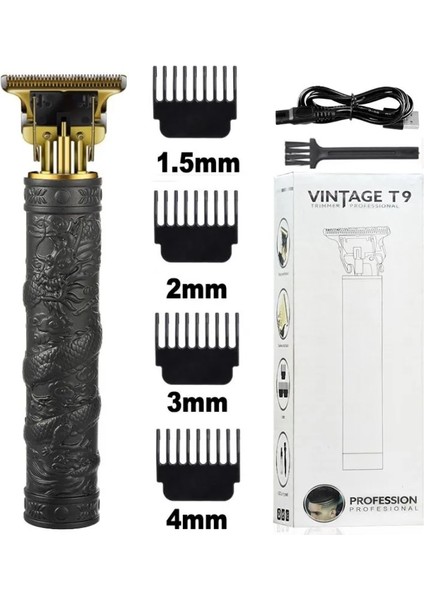 Yeşil Stil Yakın Kesim Dijital Kuaför Elektrikli Saç Kesme Makinesi Profesyonel Berber Erkekler Saç Düzeltici Şarj Edilebilir 0mm T-Bıçak Makinesi (Yurt Dışından)